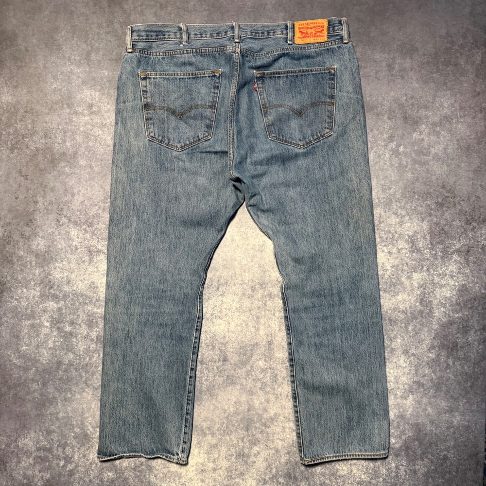 Levis‎ 501 Original Fit Jeans Mens 42x30 Blue Denim Button Fly Straight Leg